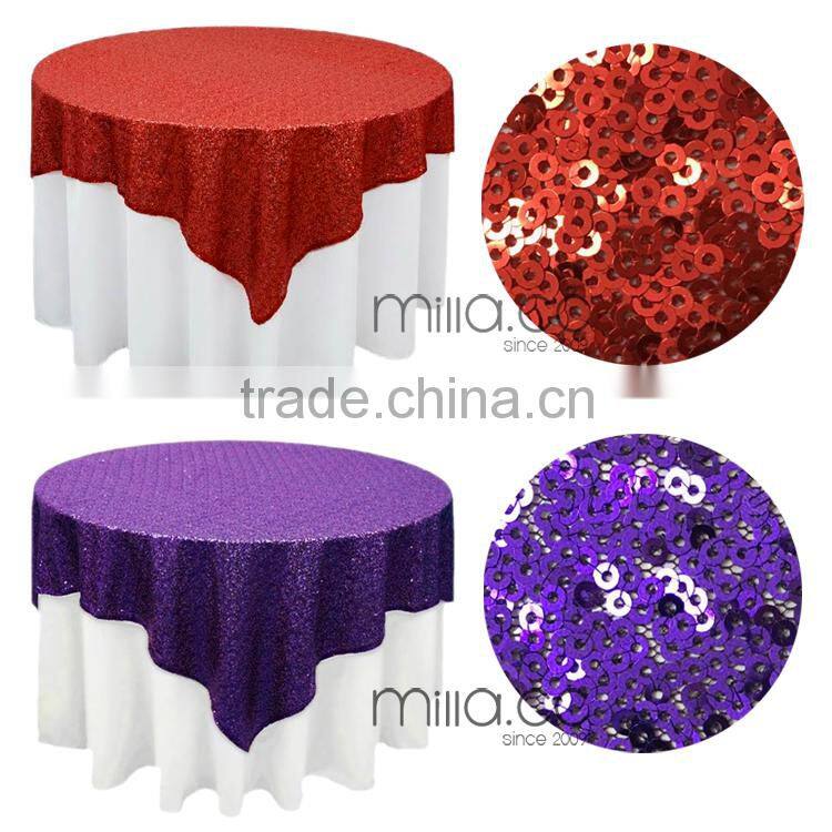 Sequin table overlay cheap wedding table overlay