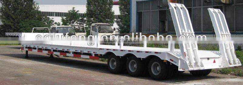 Low bed Semi-trailer for heavy equipments and construction machinery transportation