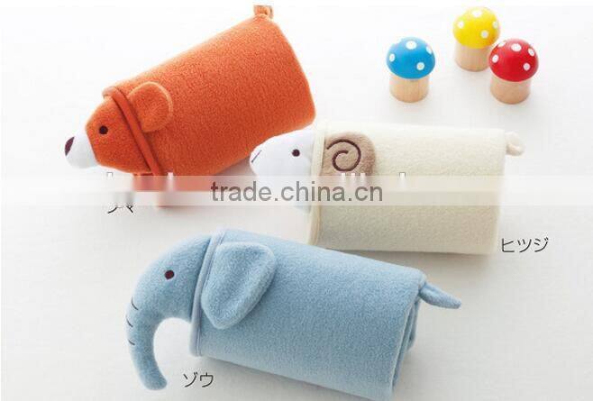 Fashion comfortable soft plush animal baby blanket