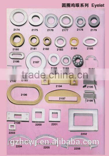new design different size metal eyelets for handbags plating metal eyelet