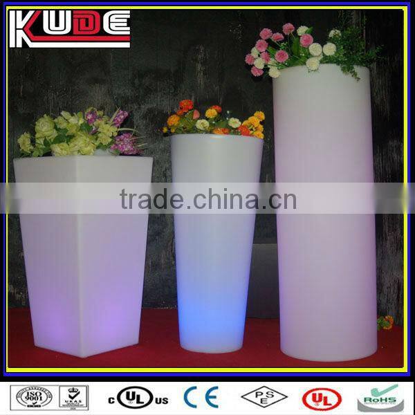 LED illuminated home decoration luminous flower pots/led light flower pot/tall decorative flower pots