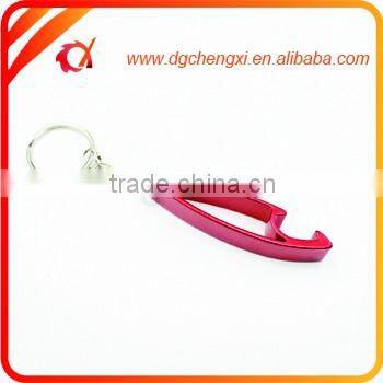 Cheap Aluminum Green Footprint-shaped Bottle Opener Keychain