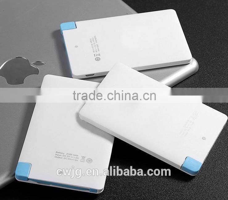 Credit Card Power Bank 2500mAh, Ultra Thin Power Bank 2500mAh