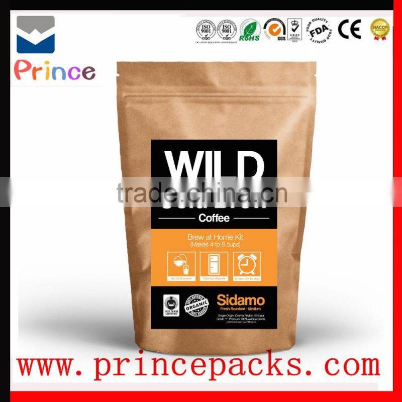 plastic bag zipper / stand up zipper bag for nuts / plastic zipper pouch for food