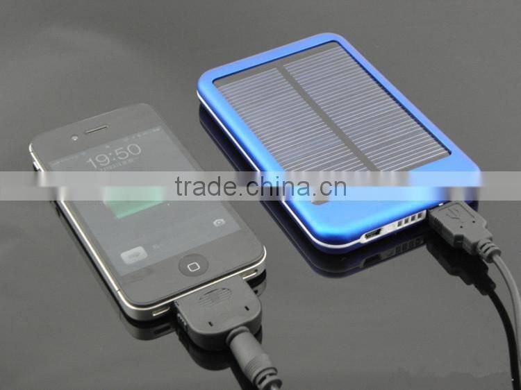 Wholesale slim portable solar mobile charger fast charge power bank 5000mah