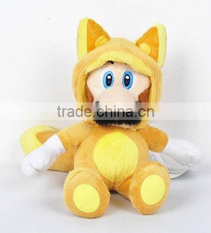 2X Super Mario Land Plush Tanooki Mario & Kitsune Luigi Soft Toy Teddy Doll