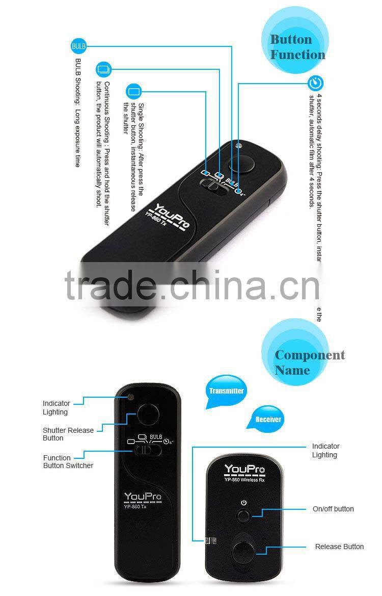 YouPro YP-860/E2 Wireless Remote Shutter Release for FUJIFILM X-M1 / FUJIFILM X-A1 / FUJIFILM XQ1 / FUJIFILM X-E2 / FUJIFILM X-T