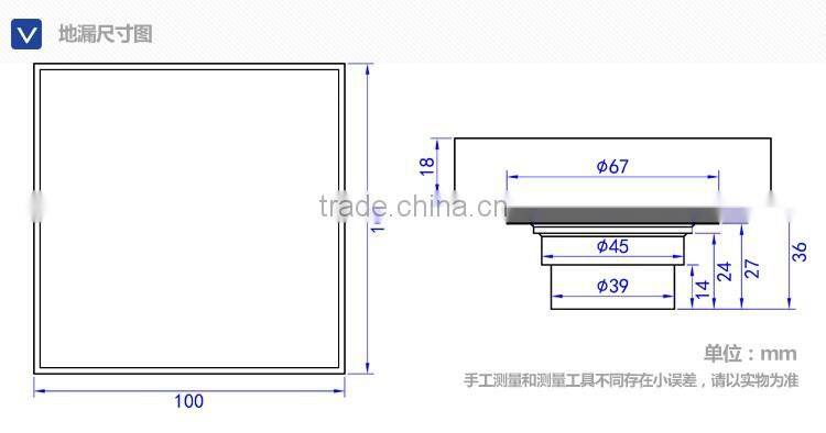 LABRAZE LE8501H bathroom/kitchen brass floor drains with Antique brushed