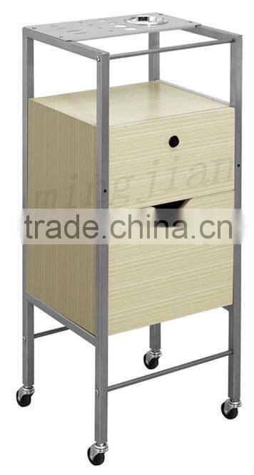 black wooden salon trolley with drawer/beauty salon drawer trolley M970