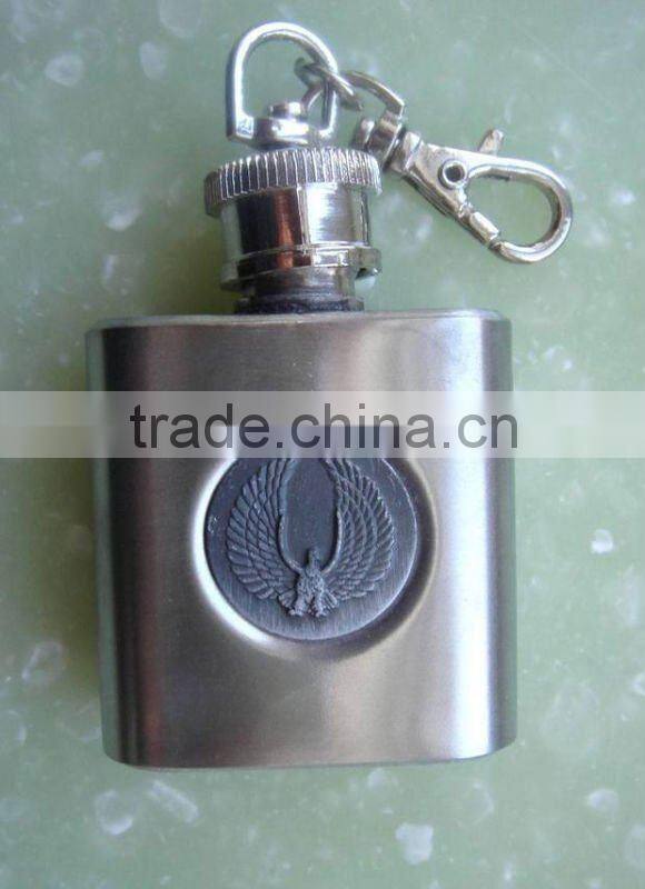 High Quality!!shaped stainless steel mini 1oz hip flask