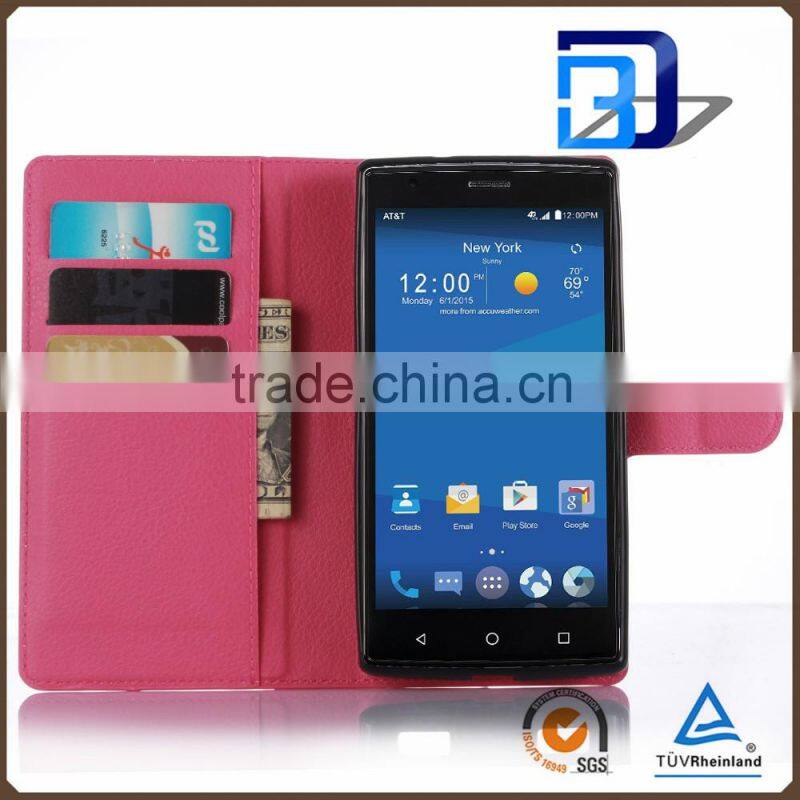 New products 2016 innovation product Stand Wallet Lychee Leather cover for ZTE Zmax 2 Z958 Z955L case mobile accessories