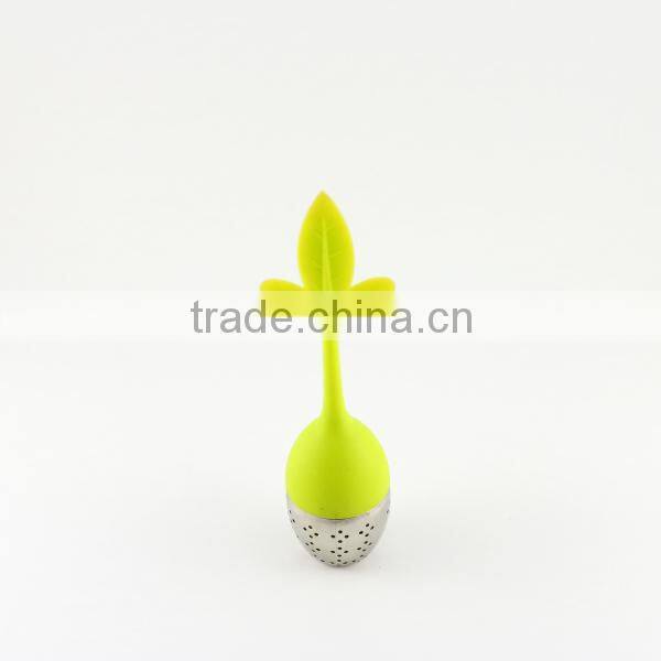 silicone tea ball Stainless steel tea strainer silicone bpa free