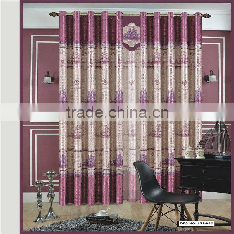 Blackout fabric printed sheer curtain net polyester sheer curtain
