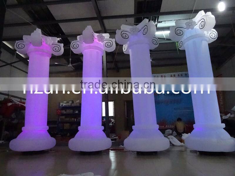 LED Lighting Inflatable Roman Column for Hall Decoration