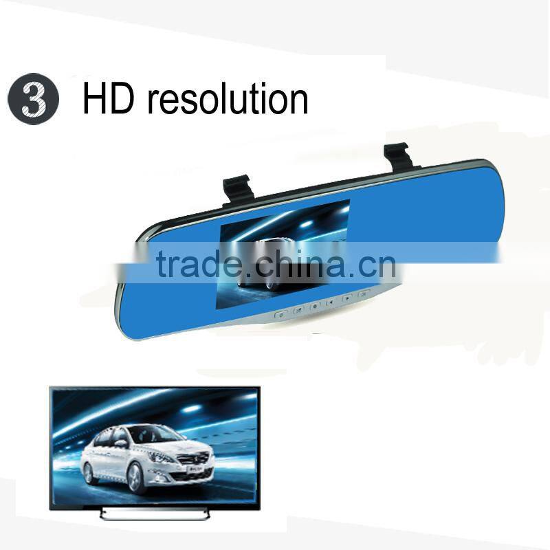 Factory Cheap 2.4 inch 170 Degree HD Car DVR Rearview Mirror Wireless Backup Camera
