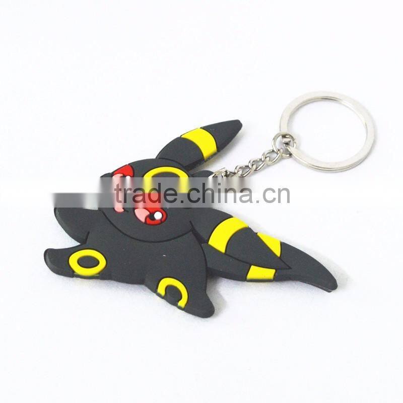 Cartoon Shaped Customized Wholesale Soft PVC 2d Keychain