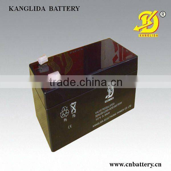 rechargeable sealed lead acid battery 12v3.3ah for alarm system
