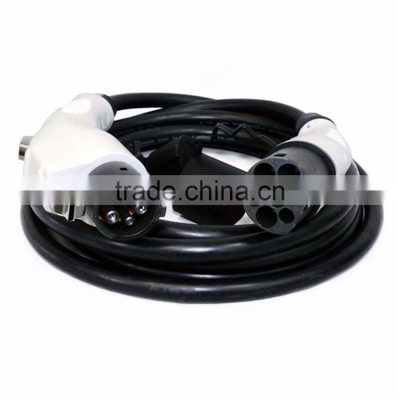 SAE J1772 to IEC 62196 EV connector type 1 to type 2 ev cable 16A 32A ev charger