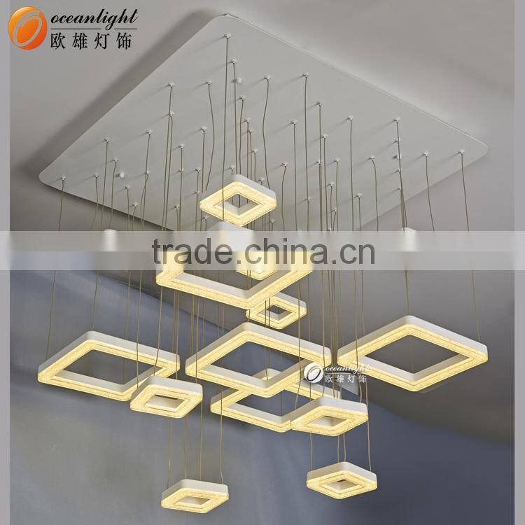 Crystal Sand Pendant Lamp Lampadari Modern Acrylic Light OXD9065-6C