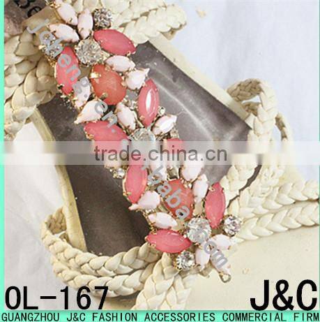 New design glass stone shoe ornament/ shoe accessory/ shoe trim