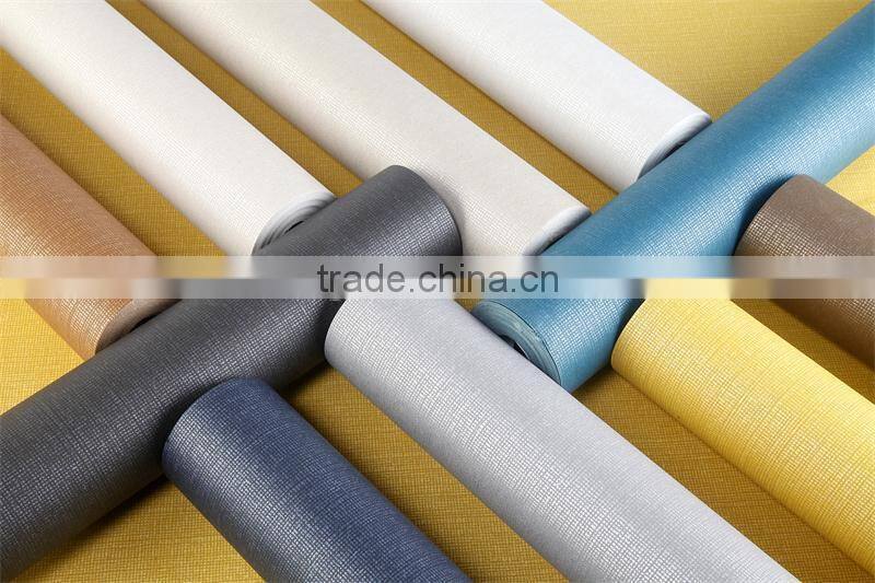 solid color waterproof nonwoven hotel wallpaper