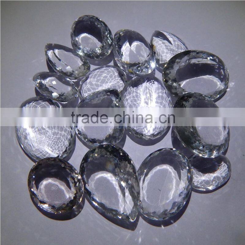 NATURAL CRYSTAL QUARTZ CUT FACETED GOOD COLOR & QUALITY LOT