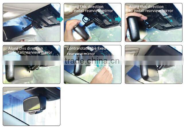 Car Rearview Mirror Monitor with 3 3.5 inch LCD Display