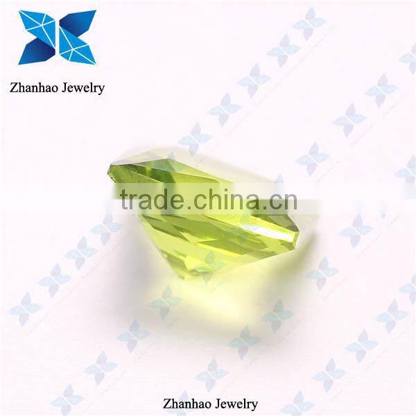 Lab created peridot color gemstone market prices for glass jewlery