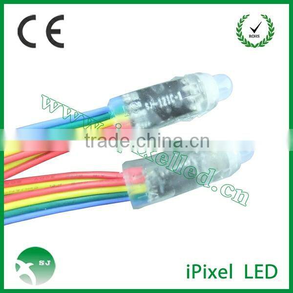 12mm waterproof adressable square diffused digital RGB LED pixels ws2801 IP66