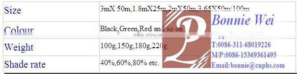 Black sun roof shade agriculture (factory & trader)