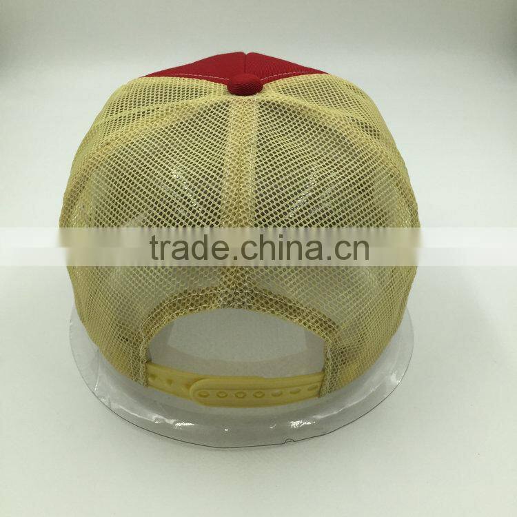 cutomized fashion rubber print 5 panel trucker mesh cap