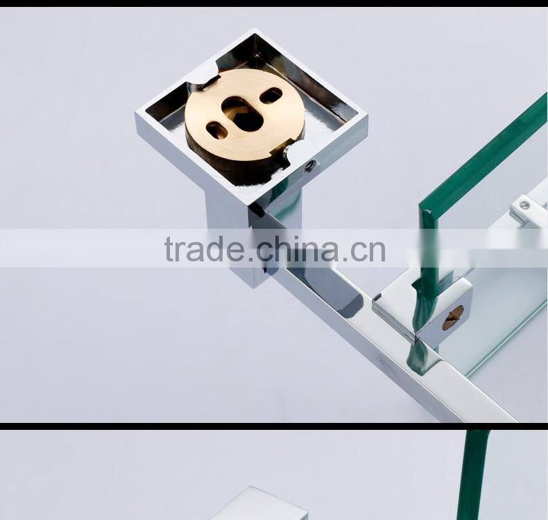 1202 bathroom accessory new A square Double glass shelf hotel use modern kitchen