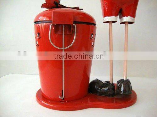 Green Metal crafts can hold trash,home & gardon decoration SX1003-1