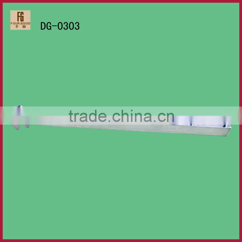 Metal chrome waterfall display hook for slatwall system