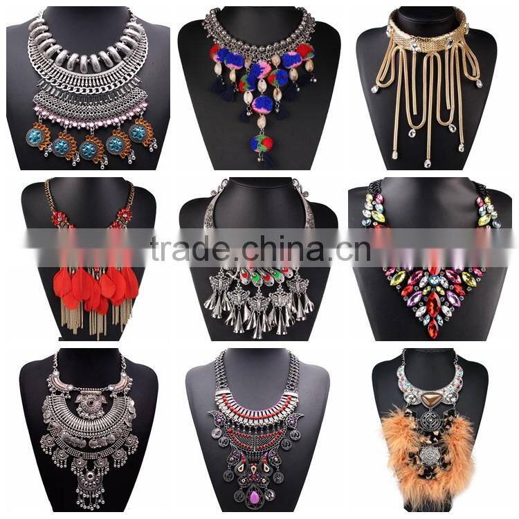 Multicolor alloy imitation choker necklace wholesale jewelry