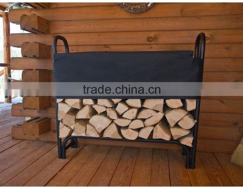 8 Feet Patio Log Rack Full Cover Outdoor Firewood Cover for Log Rack Holder