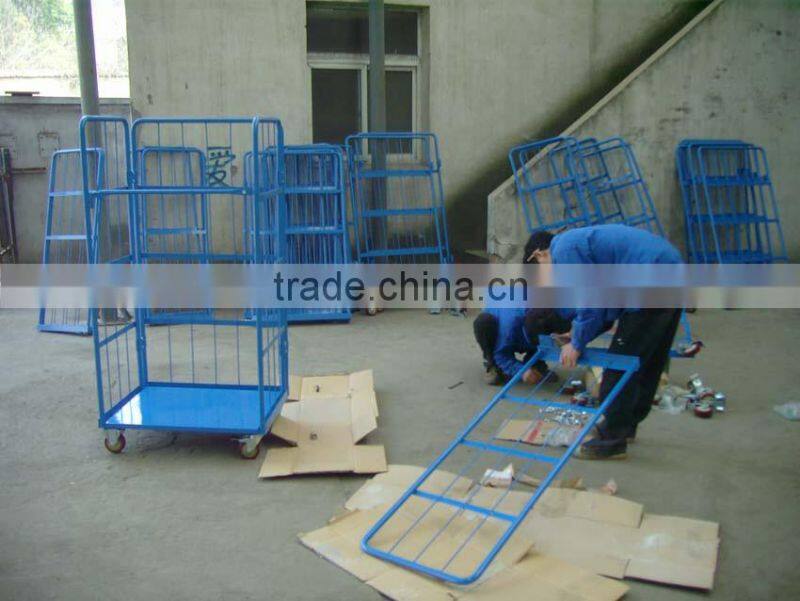 rolling metal storage cage