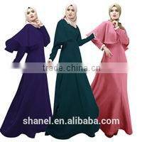 2016 latest design chiffon muslim women tops islamic tops blouse