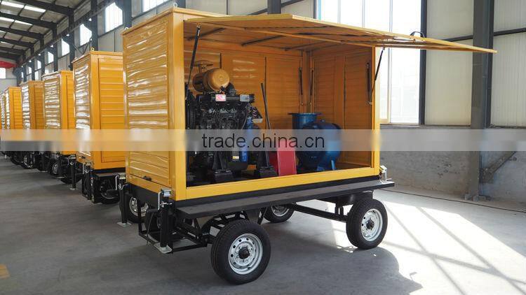 Portable diesel engine suction irrigation pump
