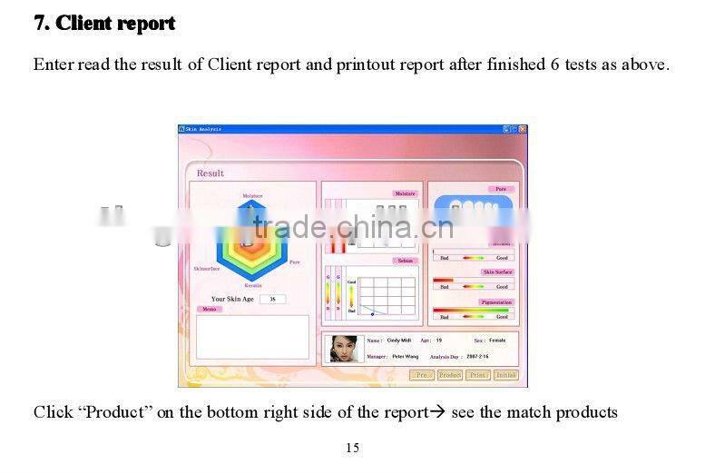 hot sale visia skin analysis machine HT-907