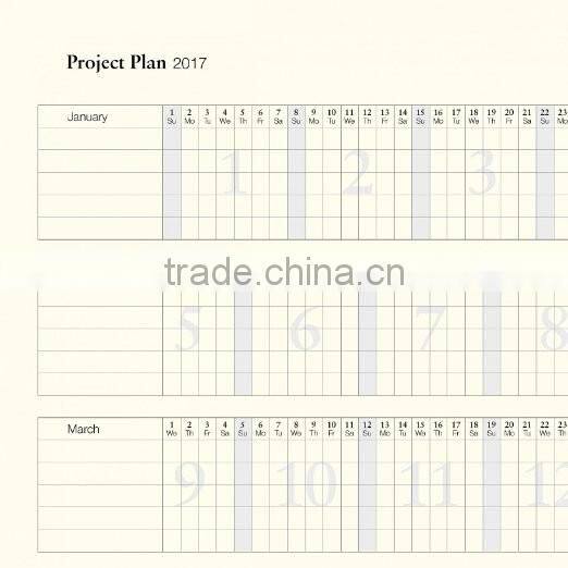 2017 PU leather Planner notebook with power bank