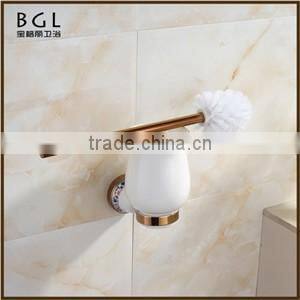 11750-brg high demand products zinc alloy gold bathroom accessory toilet brush holder