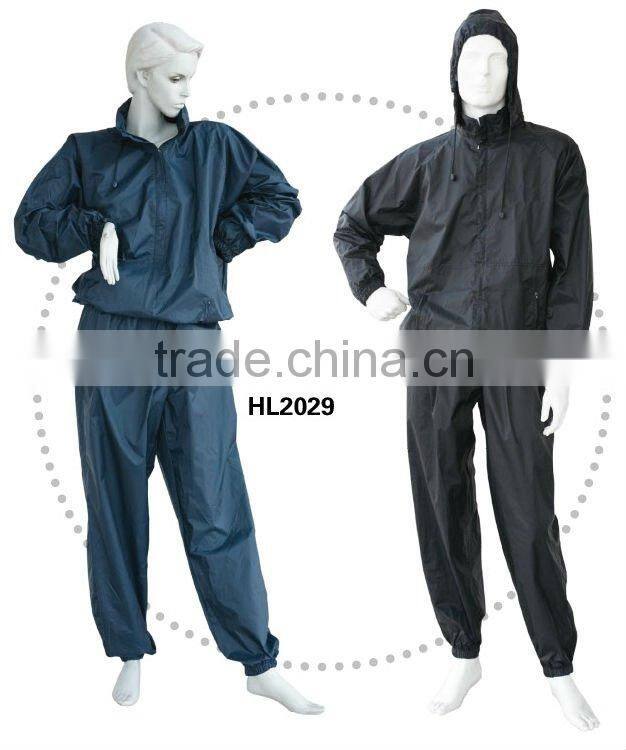 HL2029 polyester/pvc Sauna Suit1