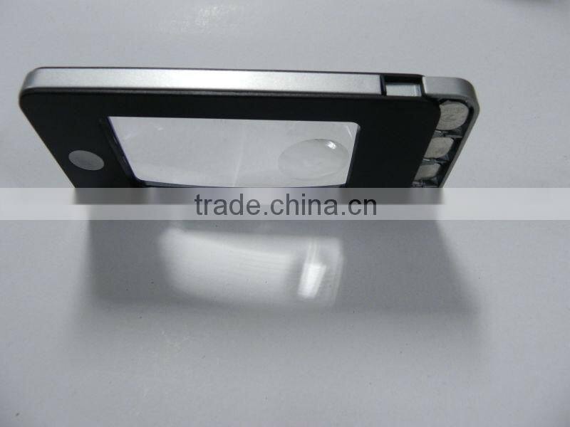 credit card sized magnifier ,H0T047 magnifier lamp led light head magnifying glass