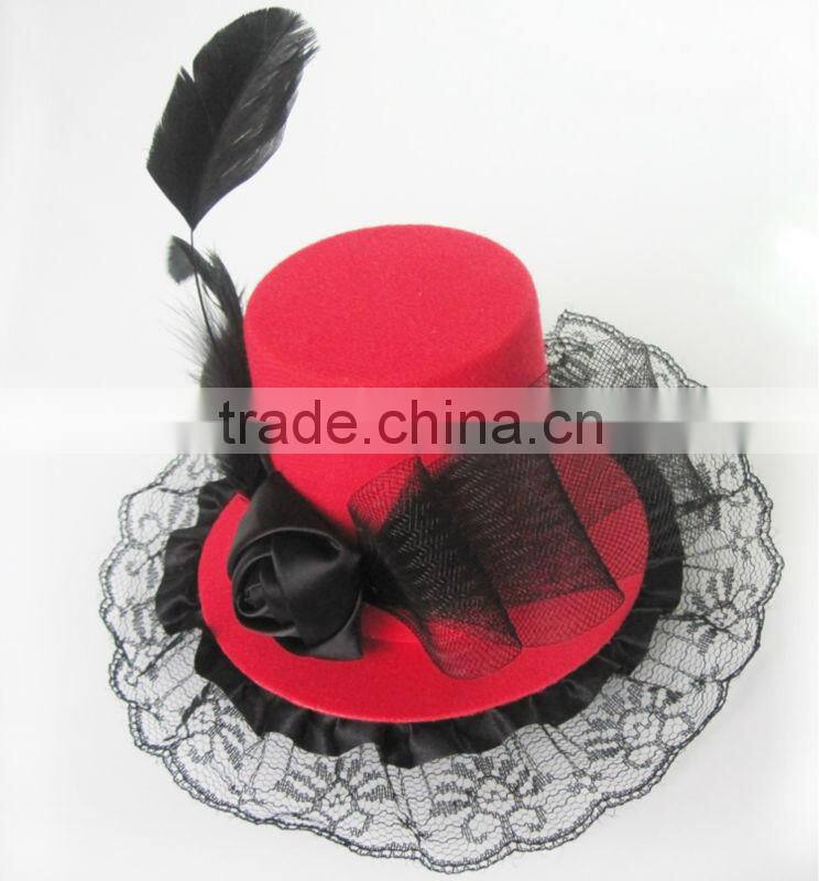 MYLOVE red fascinator headwear feather fascinator wholesale MLGM052