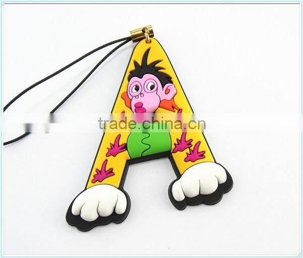 custom shape letter keyring