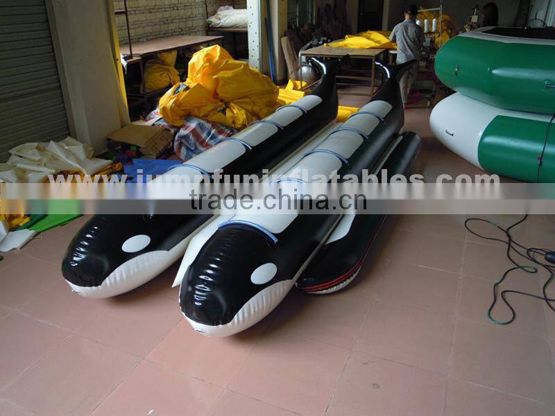 inflatable floating boat 8 person Banana boat for adults Towable flying Banana tube
