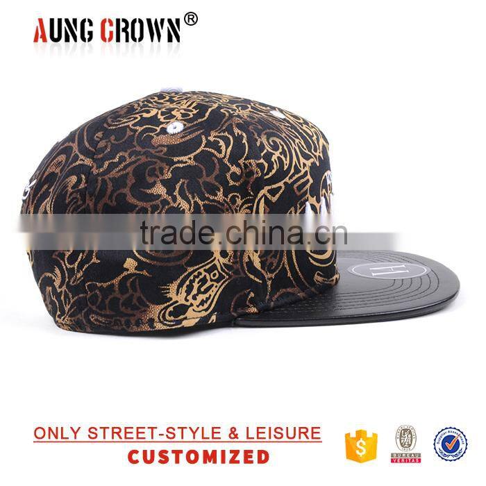 newest embroidery 5 panel snapback cap