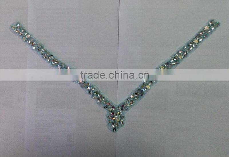 Elegant neck applique and waist applique