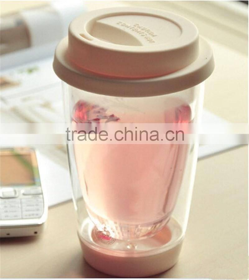 2016 new products of promotional Gift cups of coffee drinks cup double wall glass cups